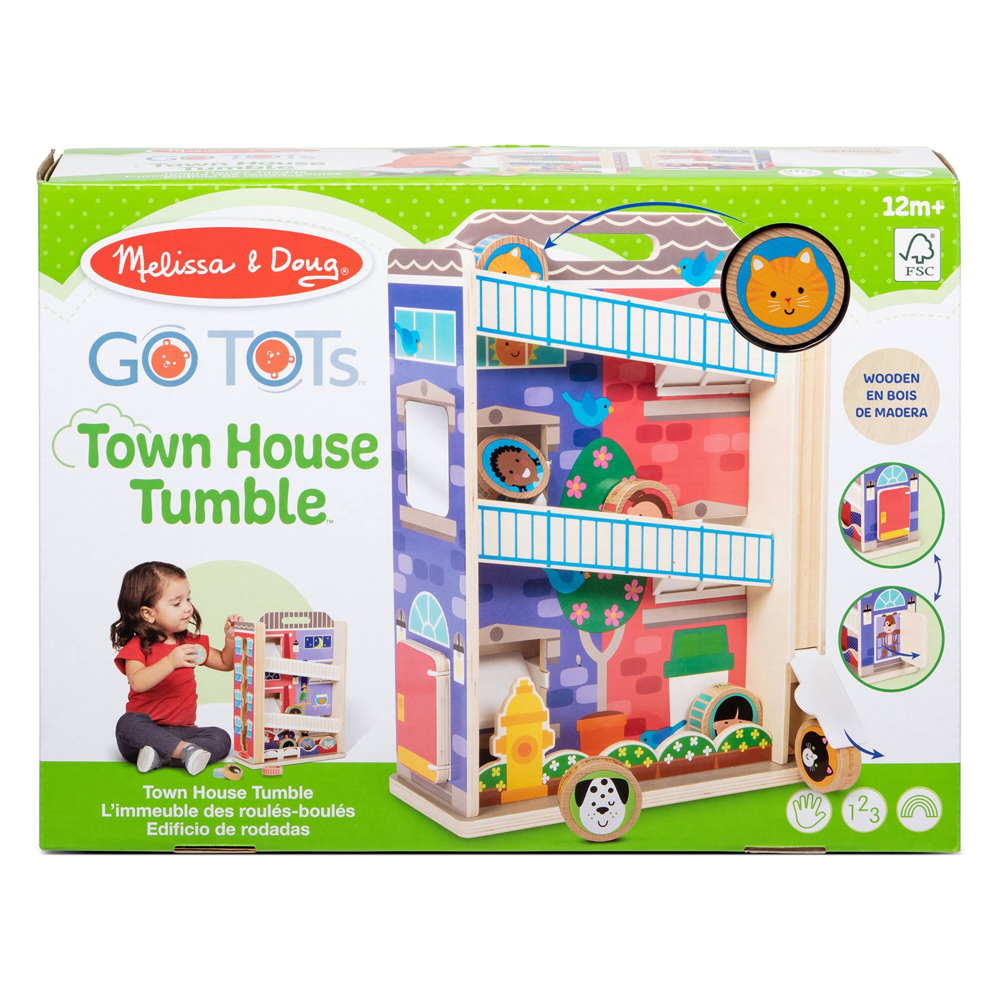 Melissa & Doug® GO TOTs™ Wooden Town House Tumble Play Set
